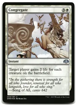 MTG Congregate FOIL U Dominaria Remastered 4 LP - Image 1