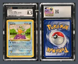 Pokemon 1999 Squirtle 63 1st Edition Graded 8.5 Base Set - Image 1