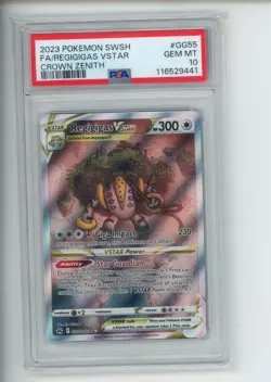 2023 Pokemon Crown Zenith Regigigas VSTAR GG55/GG70 FA Holo Rare PSA 10 (441) - Image 1