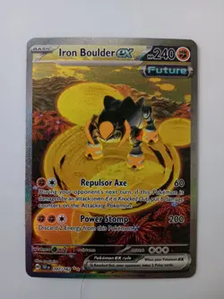 NM-Mint Iron Boulder ex - 207/162 - Special Illustration Rare Pokemon Temporal F - Image 1