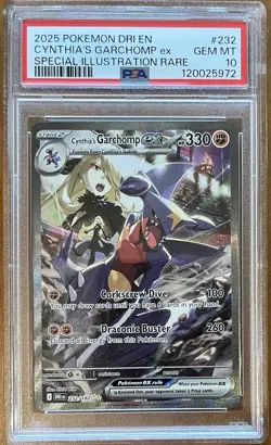 Pokemon 2025 Cynthia's Garchomp ex 232/182 SIR Destined Rivals GEM MINT PSA 10 - Image 1