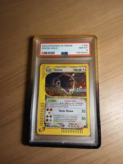 Pokemon Crystal Golem with a Swirl - Skyridge Holo Rare 148/144 PSA 8 - Image 1