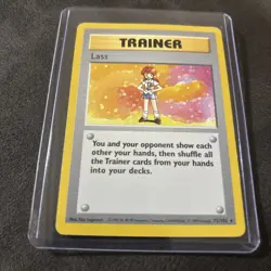 Pokemon TCG Lass Base Set 75/102 Regular Shadowless Rare - Image 1