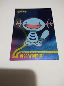 Mint/Nm Topps Pokemon Johto Series 1 Silver Foil Holo Wooper #194 Water Rare - Image 1