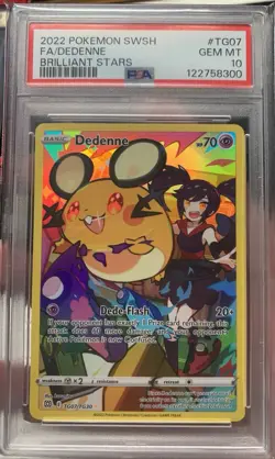 2022 Pokemon Brilliant Stars Dedenne #TG07 Trainer Gallery PSA 10 - Image 1