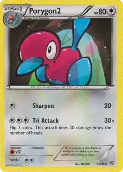 Porygon2 65/98 UNCOMMON - Pokemon XY Ancient Origins Card - Image 1