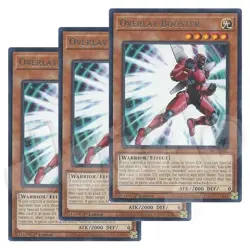 Yugioh - Overlay Booster x 3 - 1st Edition Rare NM - Plus Free Holo - Image 1