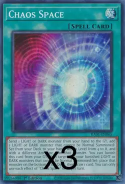 3X Yugioh Chaos Space RA01-EN065 Super Rare 1st Edition NM - Image 1