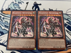 Yugioh Regenesis Archfiend x2 Secret Rare ALIN-EN016 Near Mint - Image 1