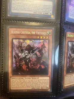 1st Ed YuGiOh “Blazing Cartesia, the Virtuous” | MP23 | Prismatic Secret Rare - Image 3