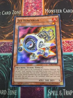 Yugioh Jet Synchron SDSE-EN001 Super Rare 1st Edition Near Mint - Image 1