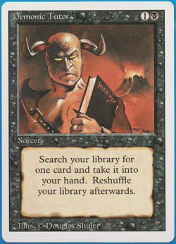 Demonic Tutor Revised PLD Black Uncommon MAGIC MTG CARD (ID# 500871) ABUGames - Image 1