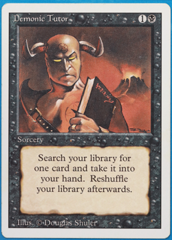 Demonic Tutor Revised PLD Black Uncommon MAGIC MTG CARD (ID# 500870) ABUGames - Image 1