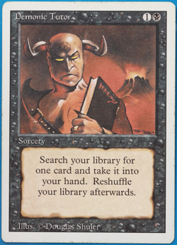 Demonic Tutor Revised PLD Black Uncommon MAGIC MTG CARD (ID# 500869) ABUGames - Image 1