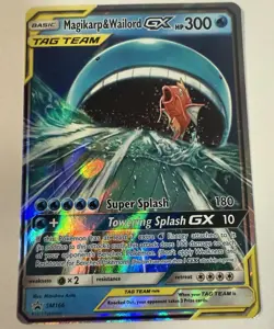 Pokemon Magikarp and Wailord GX SM166 Trading Card - Image 1