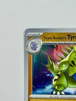 Team Rocket's Tyranitar Reverse Holo 096/182 Destined Rivals Pokemon Card NM/M - Image 3