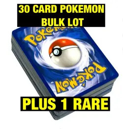 30 Card Pokemon Bulk lot Plus 1 Rare Card No duplicates - Image 1