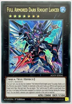 AGOV-EN041 Full Armored Dark Knight Lancer - Ultra Rare 1st Ed Near Mint YuGiOh - Image 1