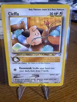 Cleffa Neo Genesis Regular Rare Pokemon TCG Card 20/111 Vintage NM Condition - Image 1