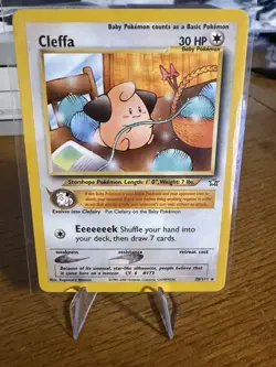 Cleffa Neo Genesis Regular Rare Pokemon TCG Card 20/111 Vintage NM Condition - Image 2