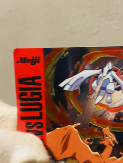 (MP) Charizard vs Lugia Meiji Get Card 2002 Japanese Pokemon #13 RED Holo - Image 2