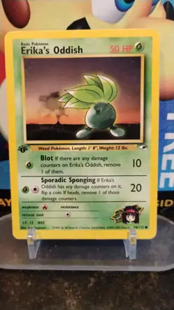 ERIKA'S ODDISH Gym Heroes POKEMON Non-Holo 1st Edition 2000 Trading Card 78/132 - Image 1