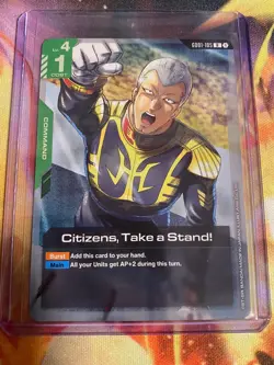 Citizens, Take a Stand! (GD01-105) (NM) - Gundam Card Game -Newtype Rising (ENG) - Image 1