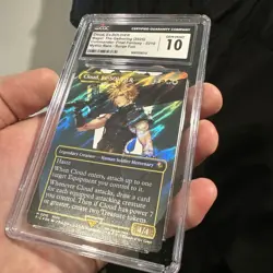 Cloud, Ex-SOLDIER Gem Mint Borderless Surge Foil FIC MTG #0210 ENGLISH CGC 10 - Image 3