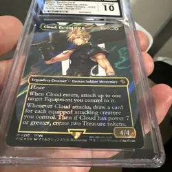 Cloud, Ex-SOLDIER Gem Mint Borderless Surge Foil FIC MTG #0210 ENGLISH CGC 10 - Image 4