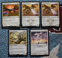 MTG 5x Rare White Rare Sunscorch Regent, Ancestor Dragon Kinjalli's Sunwing + - Image 2