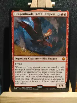 Dragonhawk, Fate's Tempest - Bloomburrow - Mythic - NM (See pics) MTG - Image 1