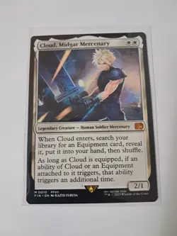 Cloud, Midgar Mercenary Final Fantasy MTG Magic The Gathering Non-Foil Rare NM/M - Image 1