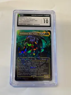 MTG Magic the Gathering Jurassic World Indominus Rex, Alpha Emblem CGC 10 - Image 1