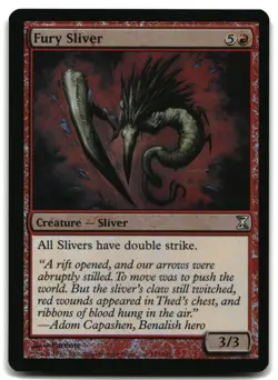 MTG Fury Sliver FOIL U Time Spiral 157 MP - Image 1