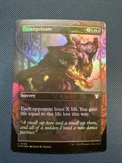 MTG Exsanguinate (Borderless) - Commander Masters (CMM) NM Foil - Image 1
