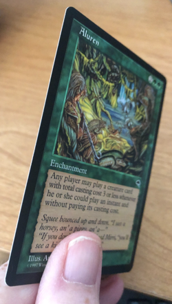 Vintage 1997 MTG Tempest Aluren Card Near Mint - Image 4