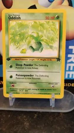 ODDISH Team Rocket Series POKEMON Non-Holo 1st Edition 2000 Trading Card 63/82 - Image 1
