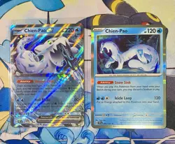 Pokemon Chien-Pao EX Paldea Evolved 61 Double Rare & Chien-Pao 56 Surging Sparks - Image 1