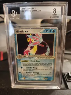 2005 Pokemon Milotic Ex Holo 96/106 BGS 8 EX Emerald - Image 2