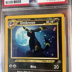 2001 POKEMON NEO DISCOVERY #13 UMBREON-HOLO PSA 7 NEW CERT! Swirl! - Image 3