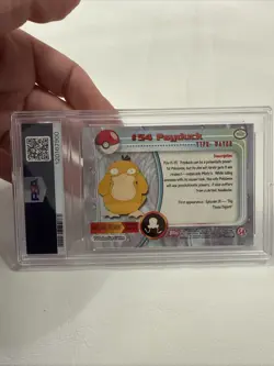 1999 Topps Pokemon TV Psyduck Foil #54 PSA 10 Low Pop - Image 2