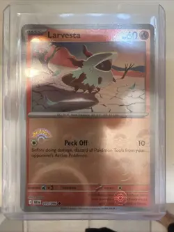 Larvesta Poke Ball Pattern 015/086 Sv: Black Bolt Holo Pokemon TCG Holo NM - Image 5