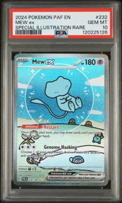 2024 Pokemon PAF en Special Illustration Rare #232 Mew EX PSA 10 Gem Mint - Image 1