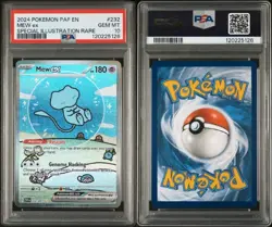 2024 Pokemon PAF en Special Illustration Rare #232 Mew EX PSA 10 Gem Mint - Image 3