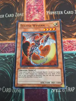 Yugioh Eclipse Wyvern SDDC-EN003 Super Rare 1st Edition Near Mint - Image 1