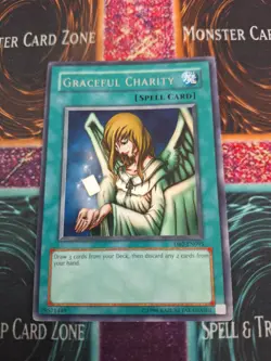 Yugioh Graceful Charity DB2-EN095 Rare Unlimited Near Mint - Image 1