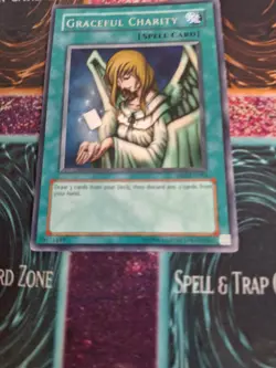 Yugioh Graceful Charity DB2-EN095 Rare Unlimited Near Mint - Image 5