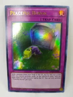 YU-GI-OH! Peaceful Burial MP20-EN196. 1st Edition Ultra Rare Card TCG CCG Yugioh - Image 1