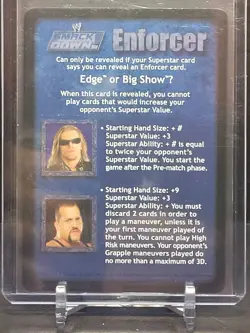 WWE RAW Deal Smackdown Enforcer Edge Or Bigshow Foil Card - Image 1