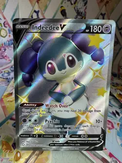 Indeedee V - SV114/SV122 Shining Fates: Shiny Vault Holo Rare POKEMON TCG Card - Image 1